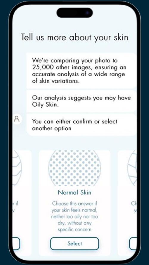 phone showing step 2 of bioscan - personnal information form