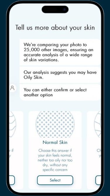 phone showing step 2 of bioscan - personnal information form