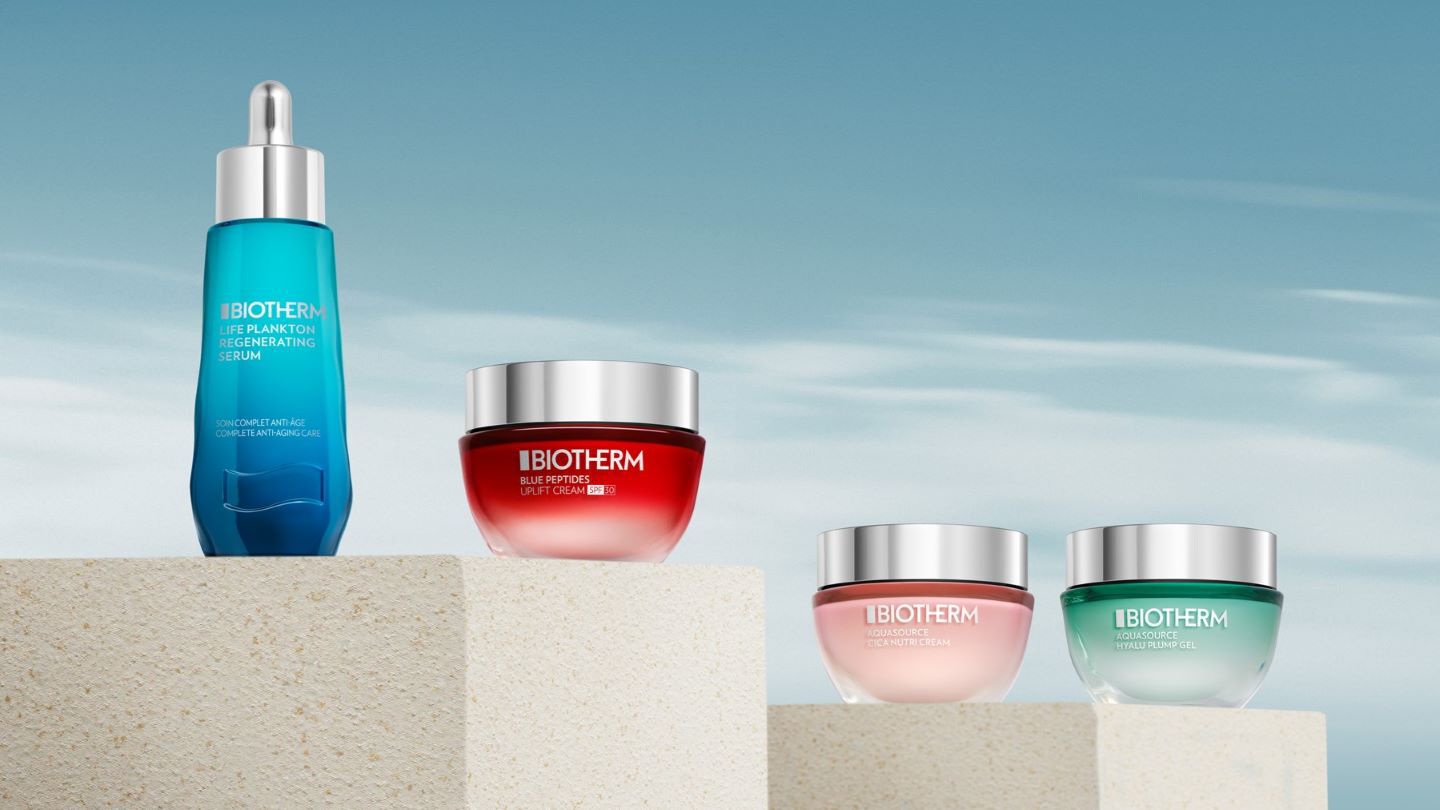 serum and creams on rocks