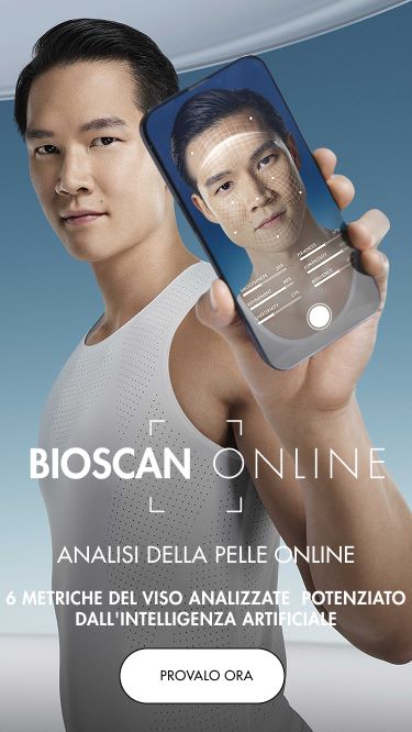 man holding a phone showing the bioscan service